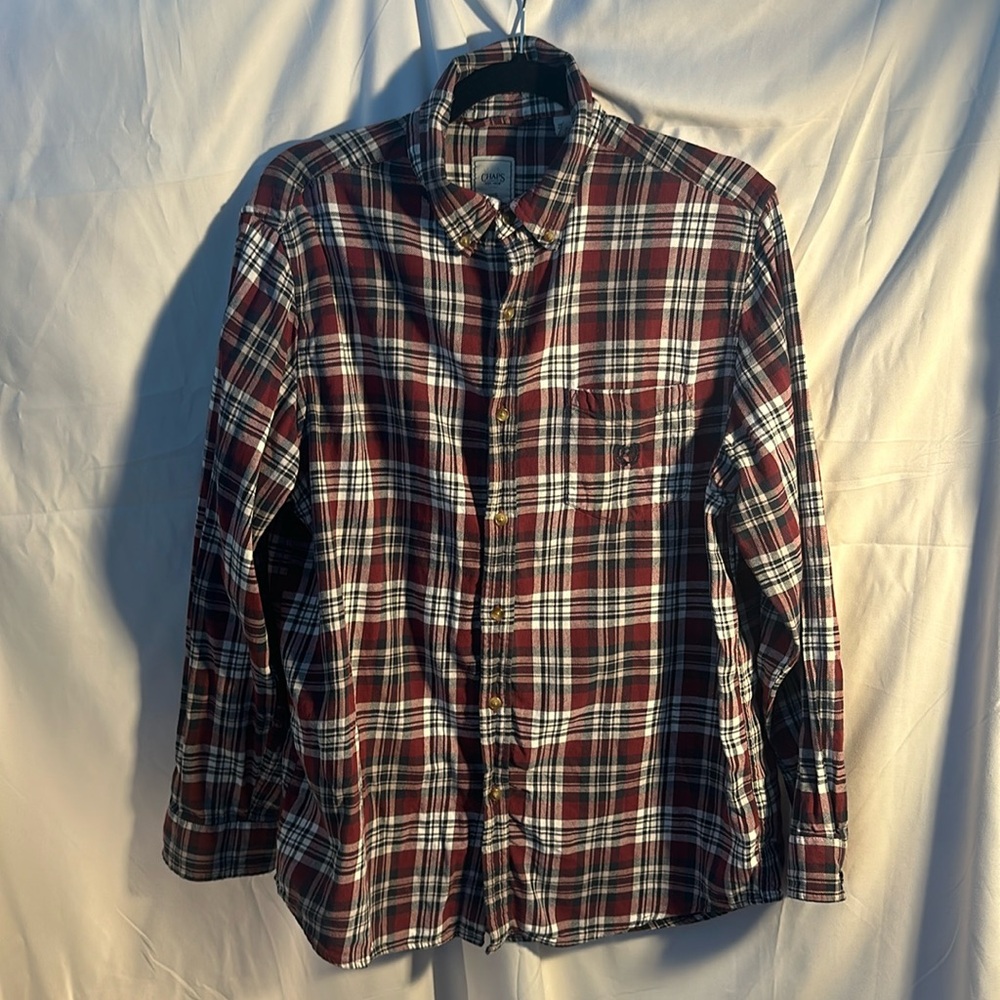 🖤 5/$30 🖤 Chaps Men's Large Flannel Normcore Dadcore Outdoors Earthy Preppy